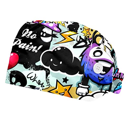Chapeaux de travail unisexe casquette motif abstrait 2 pièces