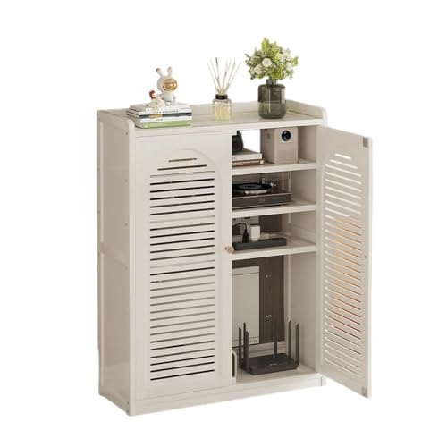 Hrzisda スリムでコンパクトな、放熱性に 扉付き木製ルーター収納ボックス。スタイリッシュで通気性に優れ、配線を隠蔽。多層構造。オフィス、リビング、玄関など、様々な場所で活躍します。スマホスタンド、Wi-Fi収納ラック、パンチフリー設置などにも最適です