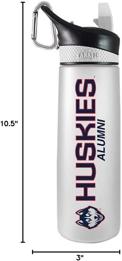 The Fanatic Group University of Connecticut Alum 24 oz Frosted Sport Bottle - White