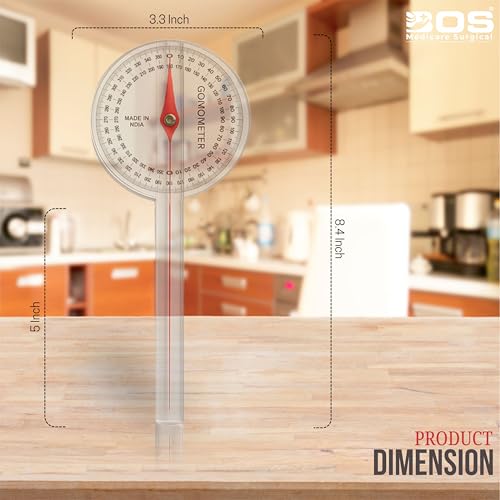 Image of Transparent PVC 360 Degree Goniometer | Medical Orthopedic Joint Range of Motion Measuring Tool | Physical Therapy, Physiotherapy, Rehabilitation Equipment