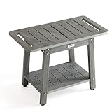 LaFroug Banco de ducha grande, reposapiés de ducha impermeable para afeitarse