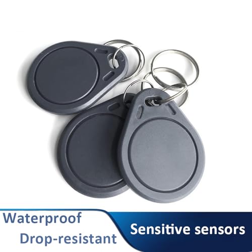 Godely 100 Stück 13,56 MHz IC RFID Schlüsselanhänger, RFID, ISO14443A M-FA-RE Classic 1K Tag NFC RFID Token, für Zugangskontrolle, schreibgeschützt, wasserdichtes ABS