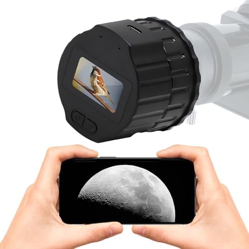 16MP Electronic Eyepiece Camera for 28mm to 50mm Telescopes, 1.5 inch Screen, Video Resolution, Link to with Viidure App