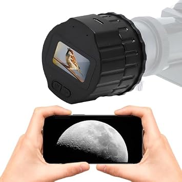 16MP Electronic Eyepiece Camera for 28mm to 48mm Telescopes, 1.5 inch Screen, Video Resolution, Link to with Viidure App