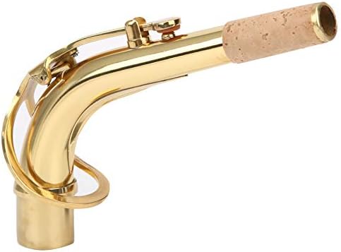 Brass saxophone neck for alto sax bend tube musical instrument accessories 2.45cm (Golden)