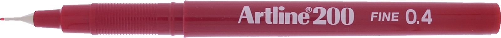 Artline 200 Dark Red Fineliner Technical Drawing Pens - Pack 12