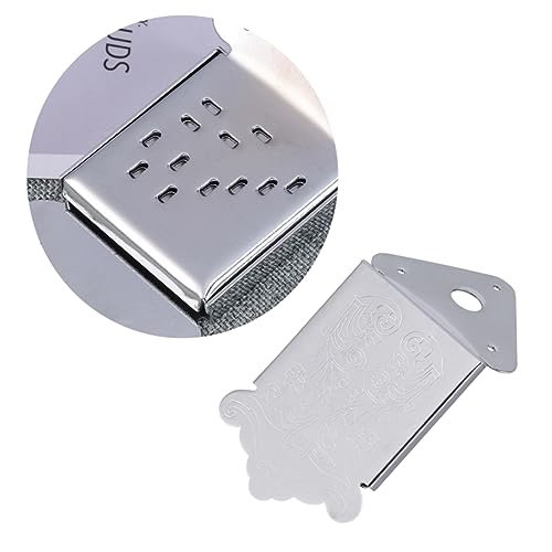 Abaodam 三角形メッキ弦マンドリンテールピース カバー付き ネジ付 楽器交換用 ループエンド弦対応 光沢仕上げ