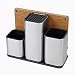 Joseph Joseph 95026 CounterStore Kitchen Utensil Holder Knife Block and Cutting Board Set, Stainless Steel