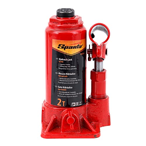 Sparta Macaco Hidráulico Tipo Garrafa De 2 Toneladas Com Elevação De 148-278 Mm