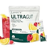 UltraGut GLP-1 Booster Fiber Mix Drink, Cortisol Reducer & Sleep Aid, for Weight Loss & Gut Health - with Prebiotics, Magnesium Glycinate, L-Theanine, Ashwagandha, Vitamin D, No Sugar, 30 Servings