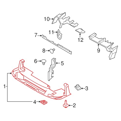 Copgge Front Engine Splash Shield Under Cover Guard Radiator Support Lower Air Deflector Compatible with Ford Transit-150 Transit-250 Transit-350 350HD Base XL XLT 2015 2016 2017 2018 2019 CK4Z17626A by Copgge - Image 2