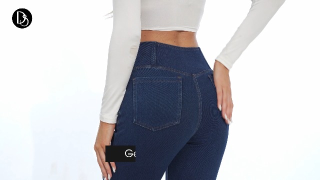 Desol Jeans Dames Hoge Taille V Cross Wijduitlopende Broek, Hoge Taille Bootcut Broek Dames Stretch Spijkerbroek met 4 Zakken, Flared Jeans, voor Feest, Vrije Tijd, Sport, zwart, XXL