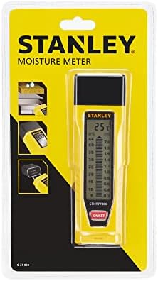 STANLEY Moisture Meter with Two Detection Pins and LCD Screen Includes 4 x AAA Batteries 0-77-030