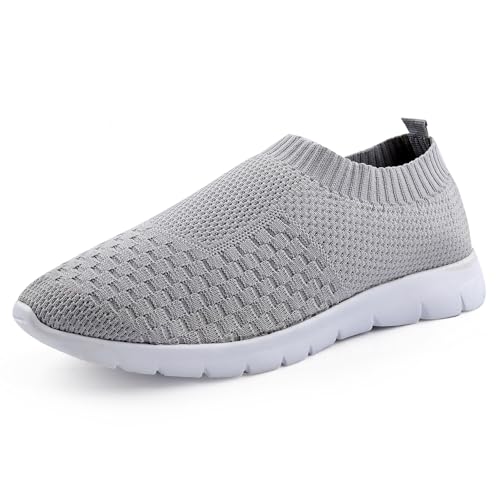 Image of Kraasa Men's Slip on Walking Shoes Ultra Light Breathable Non Slip Running Shoes Casual Fashion Sneakers Mesh Workout Sports