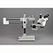 AmScope SM-4TP Professional Trinocular Stereo Zoom Microscope with Simultaneous Focus Control, WH10x Eyepieces, 7X-45X Magnification, 0.7X-4.5X Zoom Objective, Ambient Lighting, Double-Arm Boom Stand