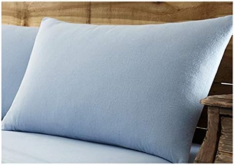 Flannel Housewife Pillowcases, Brushed Cotton Standard Pillow Cover, Thermal Plain Pillow Cases 2 Pack, Black, 50X75