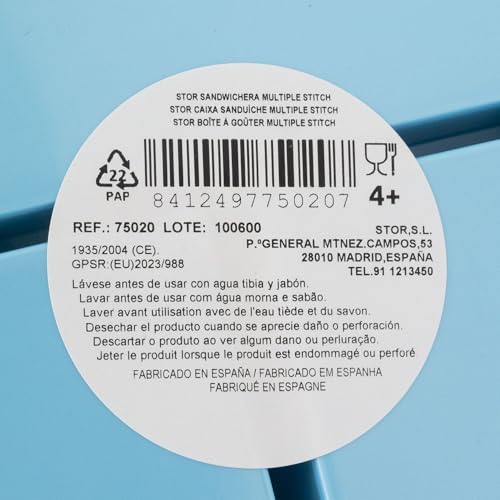 BROTDOSE MIT MEHREREN FÄCHERN | STITCH PALMS, Blau/Violett