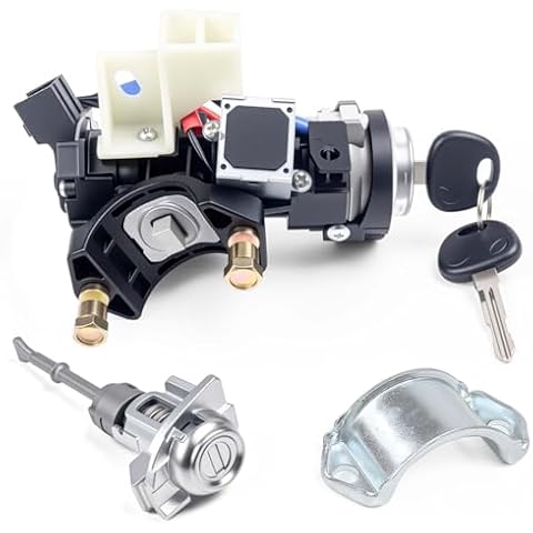 81905-F2230 Ignition Lock Switch Assembly with Door Lock Cylinder & Keys Fit for Hyundai Elantra 2017-2020 Ignition Lock Cylinder with Housing Replace# 81910-F2130, 81970-F2B00, 81900-F2H00 Cover