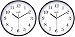 2 Pack Silent Non Ticking Quartz Wall Clock by Hippih, Battery Operated 10 Inch Round Easy to Read for Home Office School Decor Clock