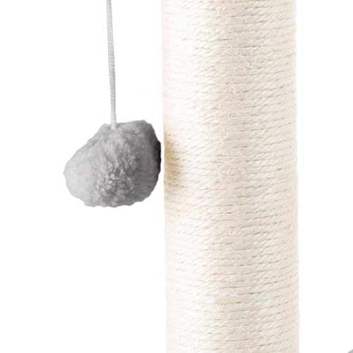 Casa para gatos con postes para rascar y juguete colgante miniatura 6