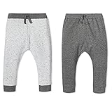 Lamaze Baby Boy's Super Combed Natural Cotton Pull on Jogger Pants, 2 Pack