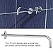 Pwshymi 16 inch Extra Long Stainless Steel Shower Arm Rain Replacement, Chrome Finish, Wall Mount Shower Arm, No Tools Installation, for Rain Fixed