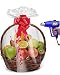 Shrink Wrap Basket Bags for Gift Baskets 20 Pack Clear Cellophane PVC Shrink Bags 24"x 30"