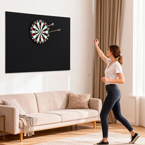Large Dart Board Wall Protectors: 36x48x0.5\'\' Large Dartboard Surround Backboard Behind Dart Board Wall Backing Self-Adhesive
