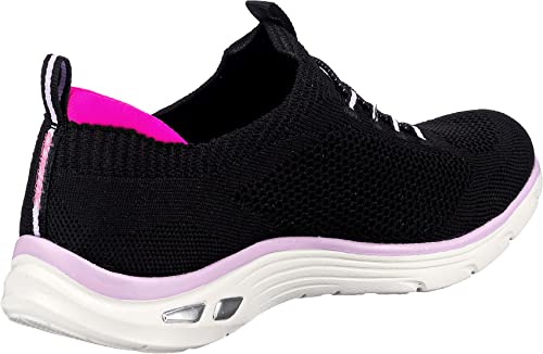 Skechers Women's Low-top Trainers, Black/Hot Pink, 8