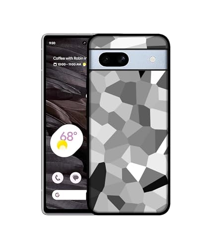 Image of Black & White Mathematical Shape Design Premium 2D Printed Metal Back Case Cover for Google Pixel 7A 5G