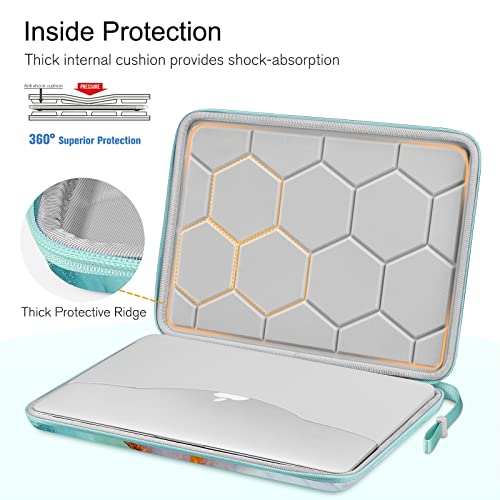 Image of FINPAC Hard Laptop Sleeve Case for 13 inch MacBook Air M3 M2 M1 2024, 14 inch MacBook Pro M4 /M3 /M2 /M1 A2918 A2992 A2779 A2442, Waterproof Case for Dell, Surface Laptop, HP, Acer, Emerald Marble