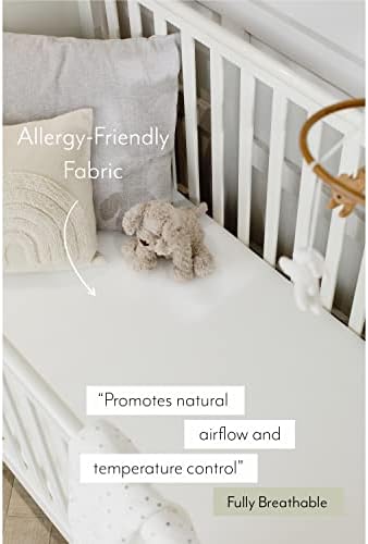 Mother Nurture Essential Eco Fibre Cot Bed Mattress, White, 140 x 70 x 10cm
