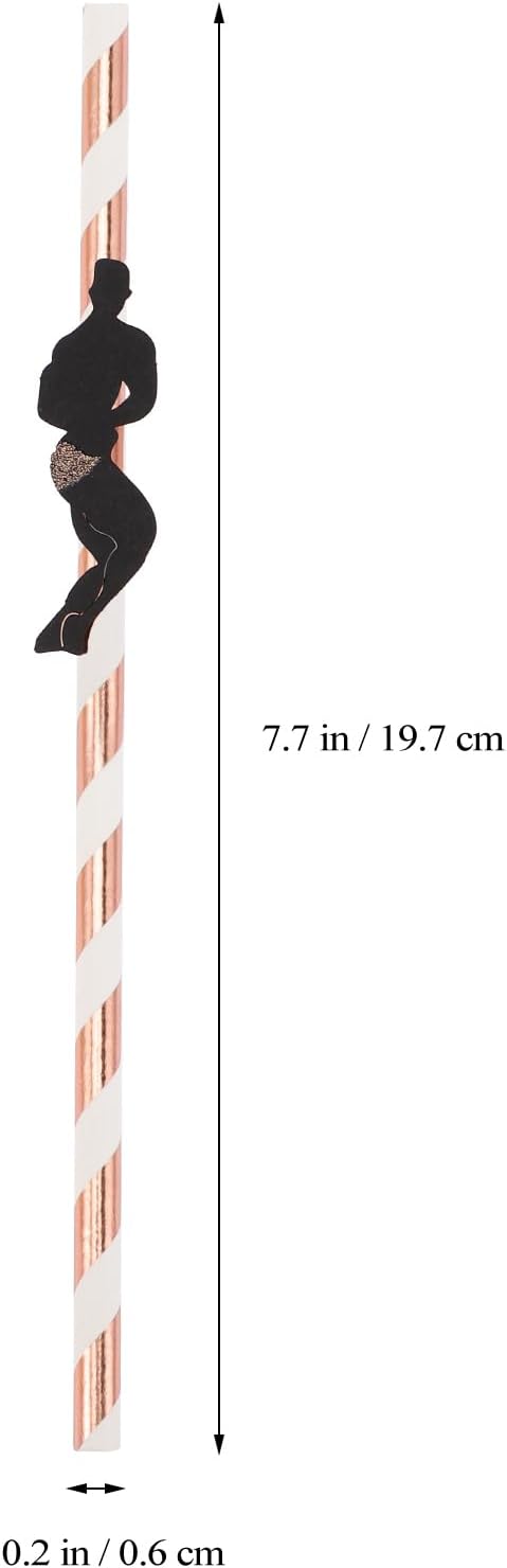 Kichvoe 48Pcs Bachelorette Straws: Dancing Men Straws Funny Drinking Decor For Bridal Shower Bachelorette Party Decorations