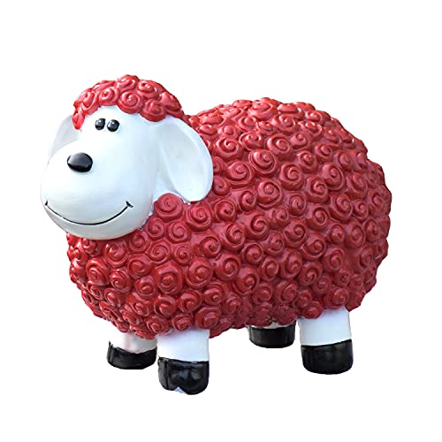 Geschenkestadl Gartenfigur Schaf wetterfest 23 cm hoch Tier Figur (Rot) Geschenkestadl Gartenfigur Schaf wetterfest 23 cm hoch Tier Figur (Rot)