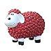 Geschenkestadl Gartenfigur Schaf wetterfest 23 cm hoch Tier Figur (Rot)