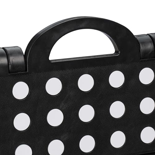 Taburete plegable infantil negro de 35cm portátil y resistente 8