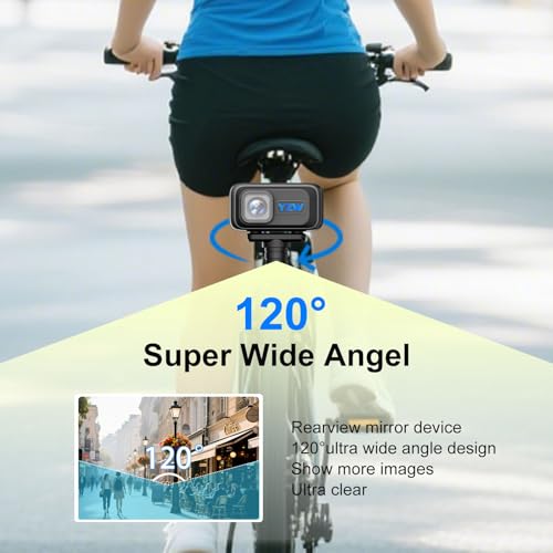 Image of YZW MT100 Motorcycle Bicycle Cycling Recorder, Motorcycle Dash Cam with 64GB SD Card, 2K HD Video Recording, 3 Brackets Contains, Suitable for Different Models, WiFi Mobile APP One-Click Connectivity