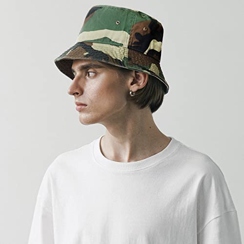 Image of Falari Men Women Unisex Cotton Bucket Hat 100% Cotton Packable for Travel Fishing Hunting Summer Camp