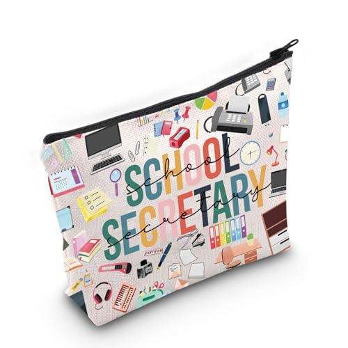 WZMPA Sch Secretary Cosmetic Bag Sch Secretary Office Gift Sch Secretary Assistant Makeup Pouch Bag For Secretary Day (Sch Secretary)