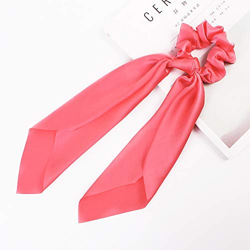 12 Pcs Bandana Hair Scarf Scrunchies, Silk Satin Hair Scarf Scrunchies, Including 4 Solid Colors & 4 Stripe Printed & 4 Floral Printed Scarf Hair Ties (12 Pcs B) #TOP5