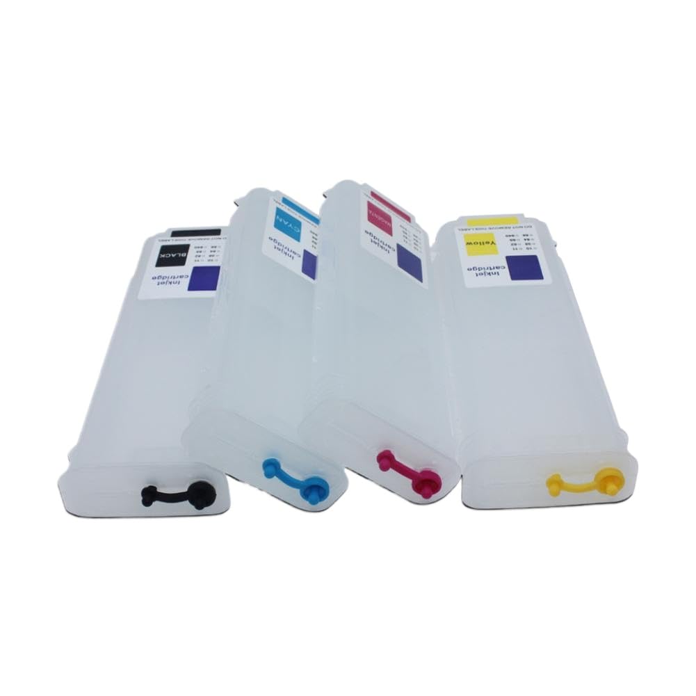 Cartouche d'encre Rechargeable avec Puce permanente Compatible with HP Designjet 10 82 500 800 500PS 800PS