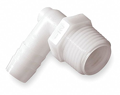 Eldon James Barbed x MNPT Elbow, 90° Male, Polypropylene, 1/8