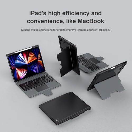 Capa Anti Impacto Nillkin Modelo Bumper Combo Keyboard Compatível com iPad Pro 12.9 2018/2020/2021/2