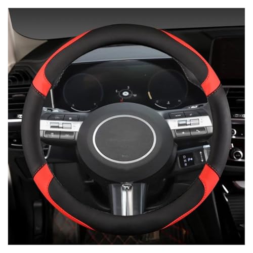 Housse de volant en cuir café de prestige pour Hyundai Tucson et Sonata