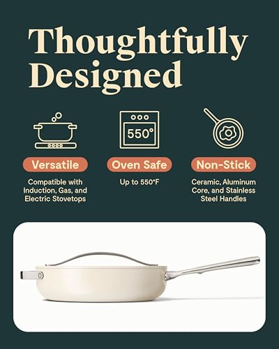 Caraway Nonstick Ceramic Sauté Pan With Lid thumb #2
