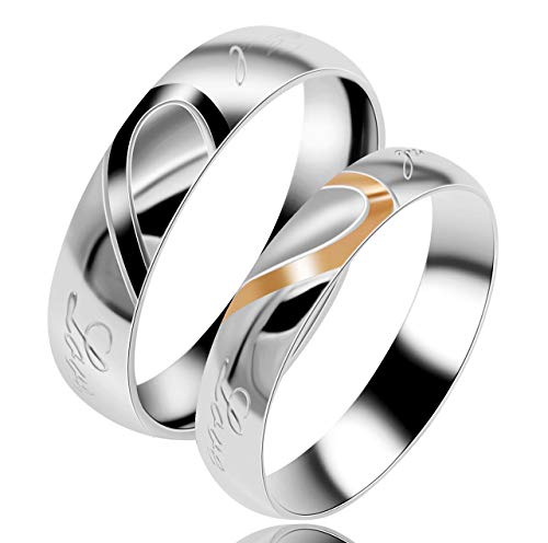 Couples Titanium Stainless Steel Wedding Engagement Band Rings Engraved Real Love Y552-2D
