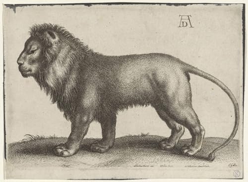 Impression d'affiches Lion debout de Wenceslaus Hollar pour bureau