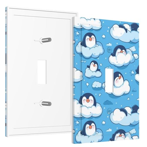 Placa de interruptor de luz de pingüino para solucionar paredes aburridas 5