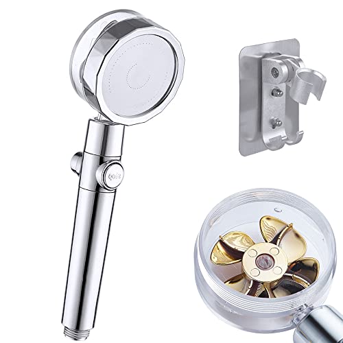 Tohoee Alcachofa de Ducha Cabezal de Ducha Giratorio de 360 ​​° Alcachofa de Ducha con Aumento de Presión con interruptor de pausa y soporte Ahorro de Agua Ajuste Universal Duchas de Baño Alcachofa Cover