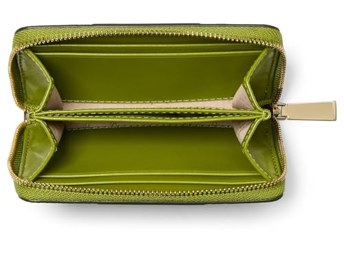 Image of Michael Kors Womens Jet Set Small Zip Around Card Case Meadow Green One Size